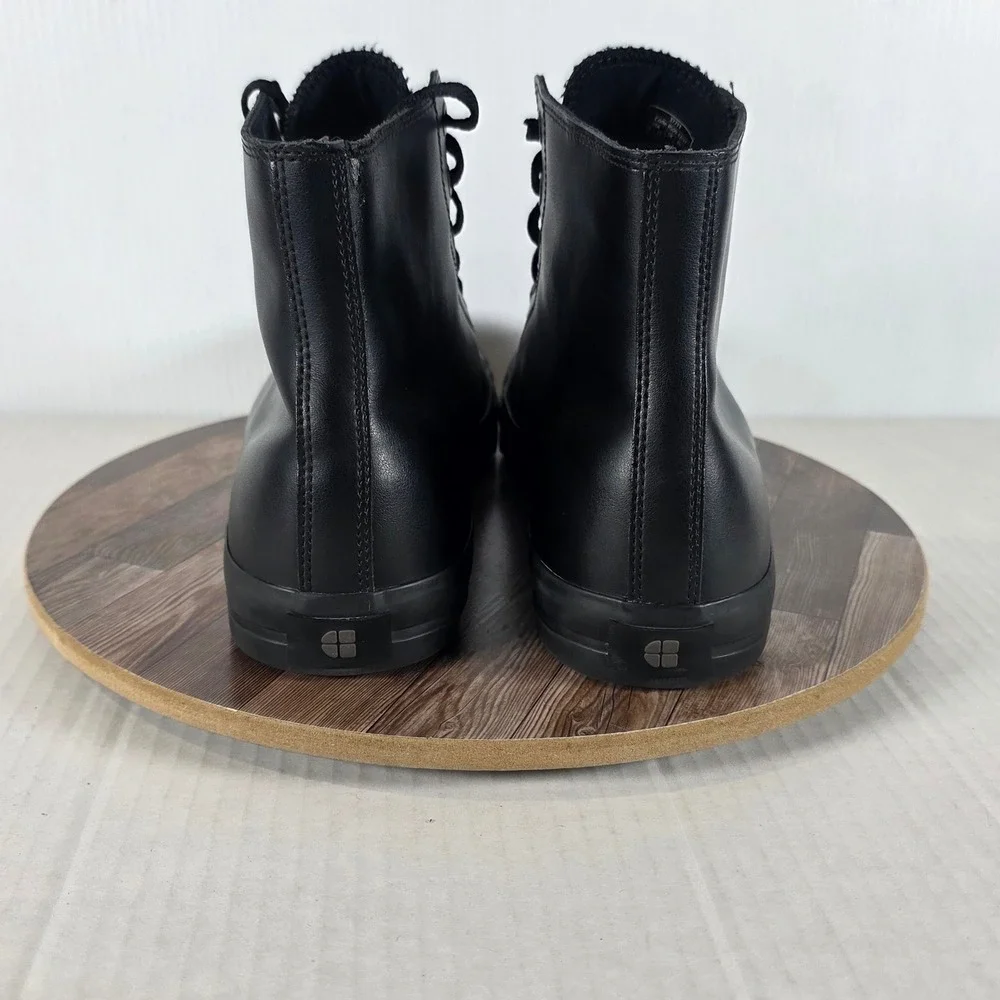Shoes For Crews Pembroke High Top Slip Resistant Size 12 Black Leather Sneakers